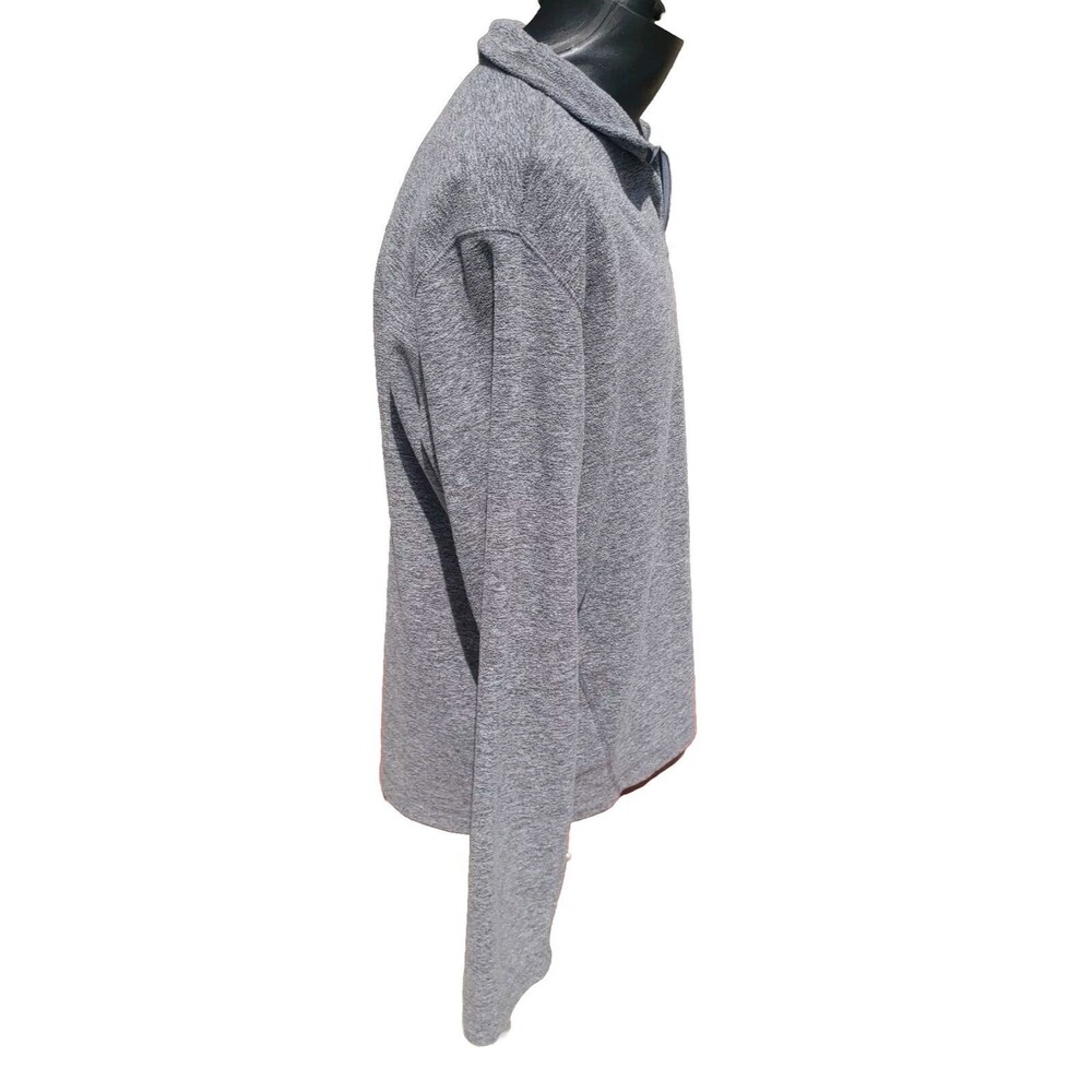 Eddie Bauer 1/4 Zip Pullover Sweater Fleece Gray Heathered Mens Size Large - Picture 13 of 16